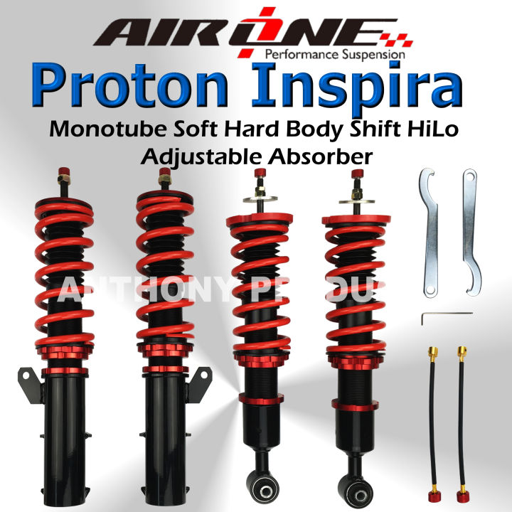 Proton Inspira, Mitsubishi Lancer X Monotube Soft Hard Bodyshift Height