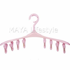 MAYA ไม้แขวนมีตัวหนีบ 8 ตัว ไม้หนีบผ้าอเนกประสงค์ ที่แขวนเก็บของ Folding hanger
