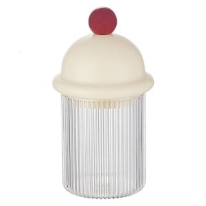 ที่มัดผมกล่องไม้จิ้มฟันแบบเดสก์ท็อปสร้างสรรค์ที่เก็บของตกแต่งห้องน้ำสำหรับลูกฝ้ายและอุปกรณ์พันสำลี