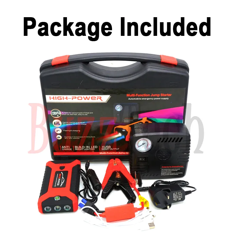 Portable Car Jump Starter Booster Jumper Power Bank Battery Charger 12V 99800mAh