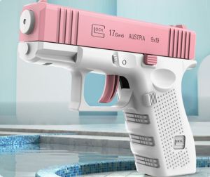 Manual continuous firing Glock water toy for childrens outdoor water fighting water spraying sizzling and water playing toys