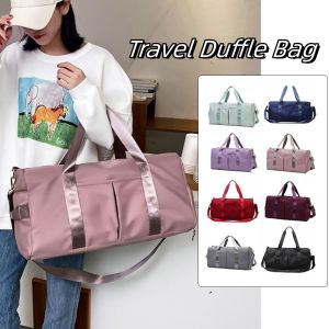 BLACKON Short Distance Travel Luggage Bag Oxford Multi-functional Large Capacity Handbag Portable with Shoe Compartment Gym Shoulder Bag Ladies