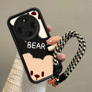 casing hp Redmi 14C terbaru 2025 Dua beruang kartun Model wanita Anti -fall Sastra dan Seni