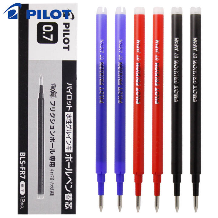 12Pcs jepun PILOT Frixion Refill BLSFR7 0.7mm Erasable sesuai untuk