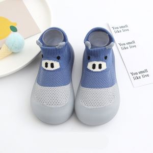 Baby Toddler Shoes Boys Girls Infant First Walker Children Cartoon Animal Soft Rubber Sole Socks Shoes Knit Anti-slip Booties