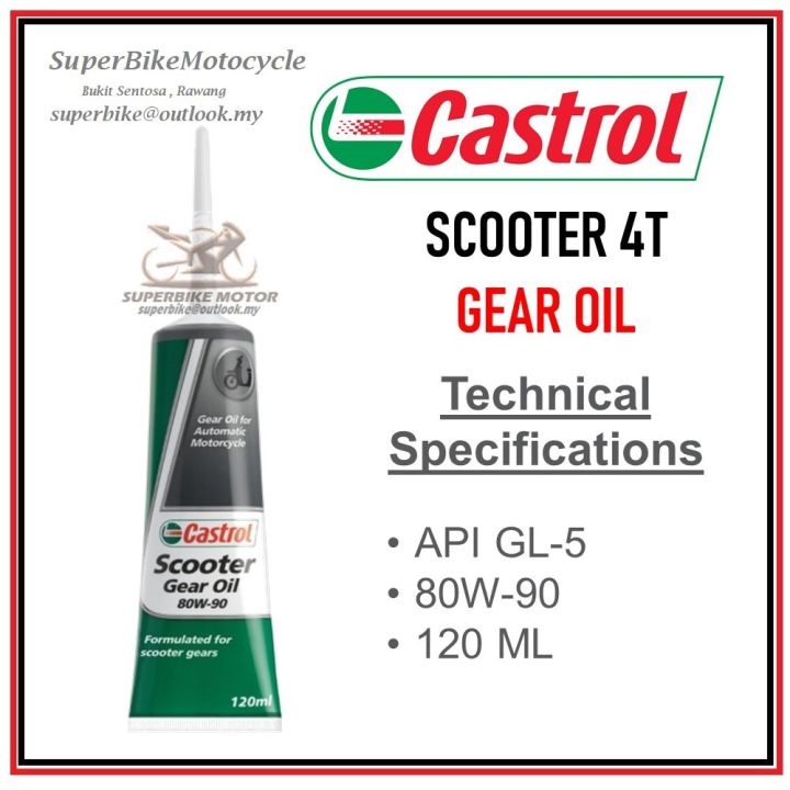 CASTROL Scooter GEAR Oil 120ML Lazada