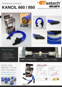Mastech 10mm 4 Core Performance Plug Cable - Kancil 660 850