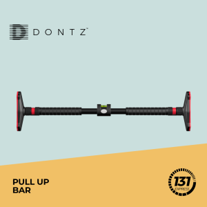 Dontz Doorway Pull-Up Bar  No Screw/Drilling 180kg Capacity Dual-Lock Spirit Level Home Gym Workout
