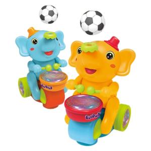 Cartoon Electronic Blow Ball Beating Drum Elephant Toy Children Interactive Educational Crawling Infant Birthday Gift
