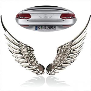 Car 3D Angel Wings Badges Sticker Car Big Wings Stereo Decals Safety Warning Anti Collision Reflective Decorative Stickers