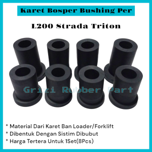 Karet Bosper Bushing Per L200 Strada Triton Belakang 1Set(8Pcs) Bahan Ban