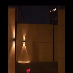 NEW Upgrade LED Outdoor Solar Wall Lights Waterproof Up Down Washer Garden Light For Fence Villa