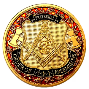 【discount store】Masonic Grand Master Blue Lodge Coin - Masonic Fraternity Gold Plated