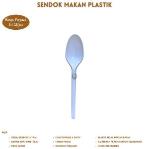 Sendok Makan Sendok Plastik Hitam Set Sendok (Isi 25 Pcs-WSP)