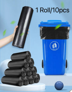 Extra Thick Garbage Bag 70L 70x90cm – Large Disposable Trash Bags Roll 10pcs for Kitchen Hotel & Home