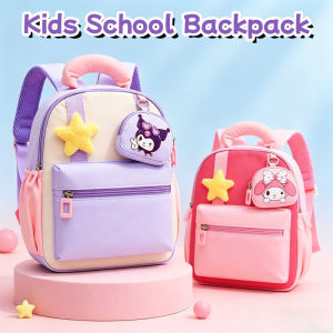 Kids School Backpack Cute Cartoon Large Capacity Kindergarten Bag Girl Boy Melody Kuromi Bookbag