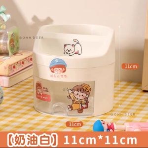OHHDEER Cartoon Pen Holder Large Desk Pencil Organizer Cute With Stickers Stationery Holder Gift For Kids Girls Children