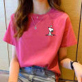 上衣女 韩版 衣服女生 t-shirt tops summer new round neck printed short sleeve baggy for fashion clothes oversized t shirt tshirt women cheap. 