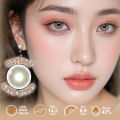 lens power [0.00-6.00] UYAAI 1 Pair Colored Contact 14.2mm LOVE STORY Oxytocin Brown Gray Blue Green Wearing Lens Natural Look Monthly Replacement. 