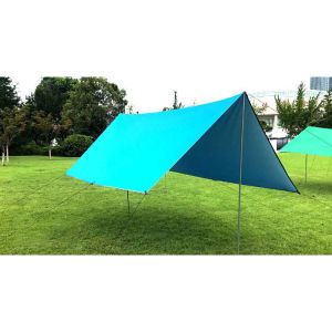 【2pole+hammock tent tarp Set】waterproof rain cloth UV protection camping tent shelter Camping tarp