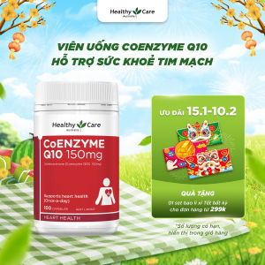Healthy Care Viên Uống Hỗ Trợ Sức Khỏe CoQ10 150mg 100 Viên Hỗ Trợ Tim Mạch Tăng Năng Lượng Tế Bào Chính Hãng Úc