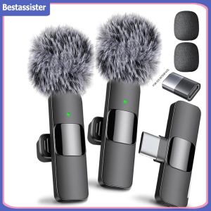 2 In 1 Portable Audio Recording Mic Type-C Charging for Interview Video Podcast