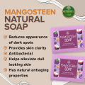 3 PCS Bendurya Mangosteen Soap infused with Virgin Coconut Oil (100g). 
