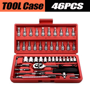 82PCS / 46PCS Socket Wrench & Ratchet Spanner Tool Set with Box – Spark Plug & Repair Kit for Home and Automotive Use