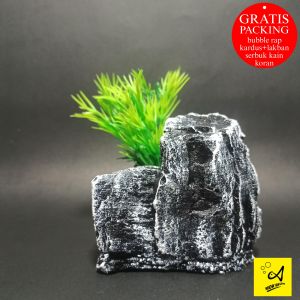Ornamen Aquarium Batu Buatan ( MODEL E ) Unik Hiasan Aquarium Tebing Batu Aquascape Tanaman Air Buatan  Sintesis Dekorasi Murah Aksesoris Akuarium TIPE E1
