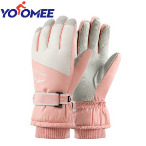 Yoomee Waterproof Cycling Gloves Women Winter Touch Screen Gloves Fleece Lined Warm Gloves for Running Outdoor Sports