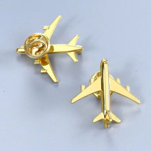 Metal Airplane Brooch Gold Diy Fashion Aircraft Pin Buckle Alloy Badge Vintage Jewelry Accessories