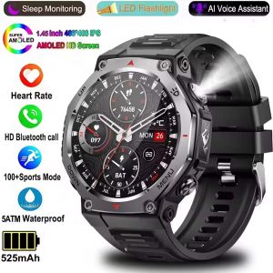 (HD1)Waterproof Smart Watch For Amazfit T-Rex 3 Ultra GPS Smart Watch for Men Women 5ATM Swim Waterproof Flashlight New SmartWatch Phone Call + Sport Mode