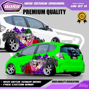 UN 07 - STIKER DECAL MOBIL JOKER UNIVERSAL SIGRA CALYA BRIO JAZZ XENIA AVANZA GRATIS CUSTOM TULISAN