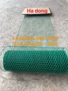 Cuộn dài 15m ( khổ cao 1m ) Lưới kẽm bọc nhựa xanh cao cấp -chuồng gà vịt - hàng rào chắn cầu thang lan can ..