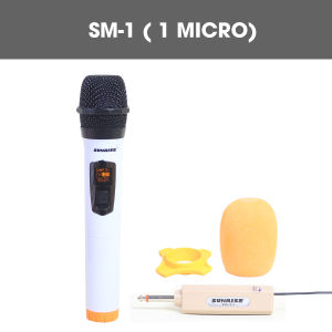Micro đa năng không dây karaoke Sunrise SM-1/SM-2 mic không dây sóng UHF chống hú hút giọng sử dụng cho loa kéo amply - SUNRISE MUSICS