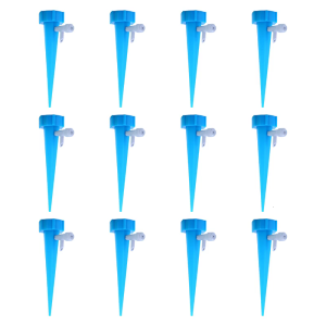 Gói 12 cọc tưới có thể điều chỉnh để tưới nước dễ dàng cho cây trồng trong nhà và tưới nhỏ giọt trong vườn