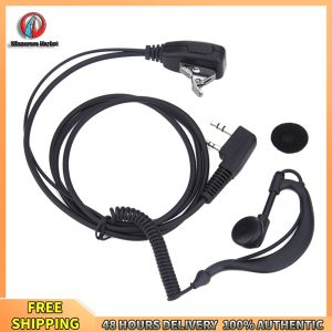 Winnereco 2 PIN Earpiece Headset PTT MIC Walkie Talkie Headset with Microphone Walkie Talkie Earbud Walkie Talkie Headphone for Baofeng