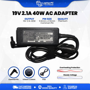 PC Tech Laptop Charger 19V 2.1A Common Pin 5.5mm x 2.5mm Compatible with Asus UL20 UL20A-A1 UL20A-2X046X UL30A-QX130X