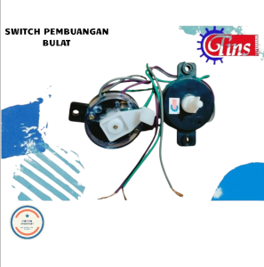Switch Selector Bulat 3 Kabel Mesin Cuci+Timer Saklar Pembuangan