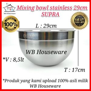 mangkok praktis stainless / wadah adonan saji / mixing bowl SUPRA
