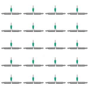 สายเชือกสปริงทรงตัวทีสำหรับตกปลาอุปกรณ์ตกปลาแบบสองช่องตะขอเกี่ยวสายเบ็ดแบบบิดเกลียว