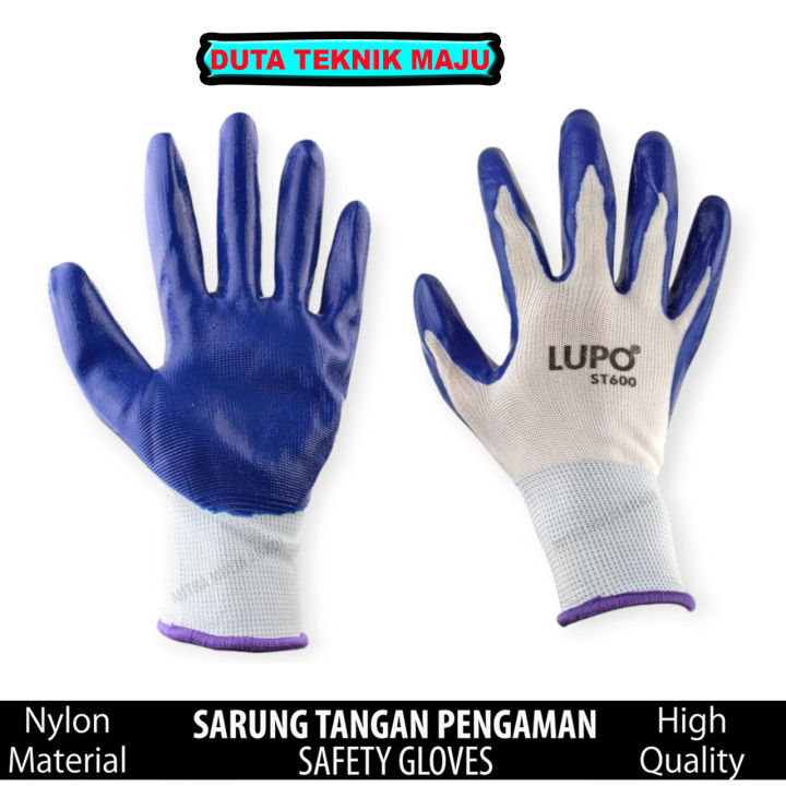 Sarung Tangan Karet LATEX LUPO PALMFIT NYLON Polyrethane