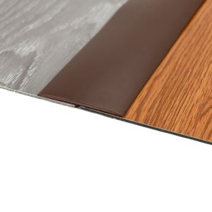LUSIT Carpet To Tile Floor Transition Strip Wear-resistant Self Adhesive Threshold Cover Wood Grain Divider Strip for Doorway
