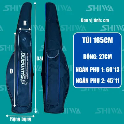 Túi Đựng Cần Câu Cá SHIMANO LOẠI TỐT - Bao Đựng Cần Câu Câu Đài Túi Đựng Cần Câu Lure Câu Máy Câu Tay 3 Ngăn ĐỦ SIZE Giỏ Đựng Cần Câu Phụ Kiện Đồ Câu SHIWA