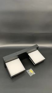 LED Modern Bathroom Vanity Light Fixtures 2 Head Matte Black Wall Sconce 16W Acrylic Over Mirror Makeup Lighting 3 Color Temperatures 360 Rotatable For Home Decor Lamps