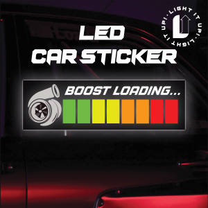 LED CAR STICKERS / WINDSHIELD STICKER/ WANTED STICKER/ LIGHT IT UP