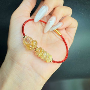 vòng tay tì hưu thạch anh tóc vàng tự nhiên mix đồng điếu thạch anh tóc vàng vip vòng tay đá phong thuỷ hợp mệnh thổ mệnh kim trang sức thiết kế đủ hoá đơn thẻ bảo hành