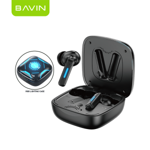 BAVIN BA96 HiFi Wireless RGB Bluetooth Earphones TWS Noise Cancellation Earbuds with Smart Touch & Long Battery Life
