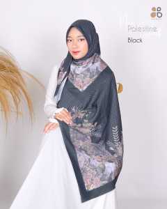 Hijab Segi Empat Wanita Muslimah Terbaru - II Stand With Palestine Scarf Special Edition By Nubua