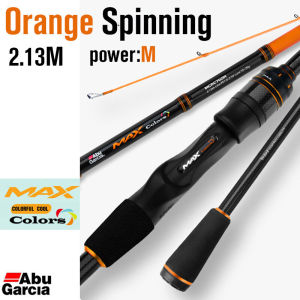 Abu Garcia [genuine product] Rainbow rod Orange+Max SX Spinning Reel set  universal fishing rod spinning fishing rod 2.13M /3000 fishing rod set high carbon rotary  power: M/ ML
